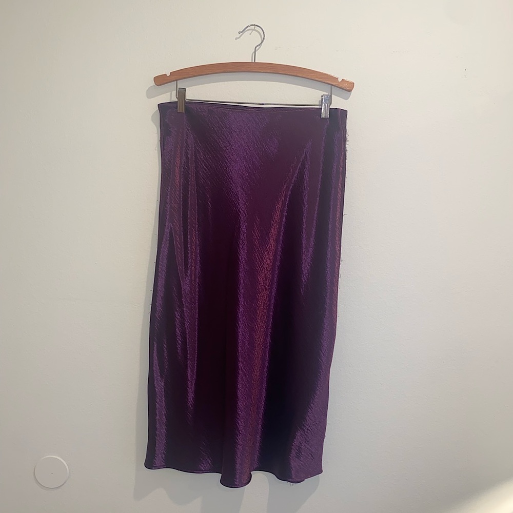 Purple Shiny Bias Skirt L